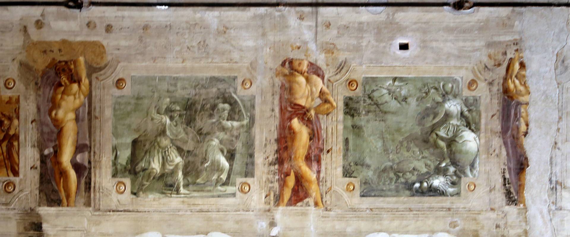 Pier francesco battistelli e aiuti, affreschi con scene dell'orlando furioso e della gerusalemme l. tra telamoni, 1619-28, 13 photo by Sailko